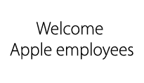 Welcome Apple employees logo